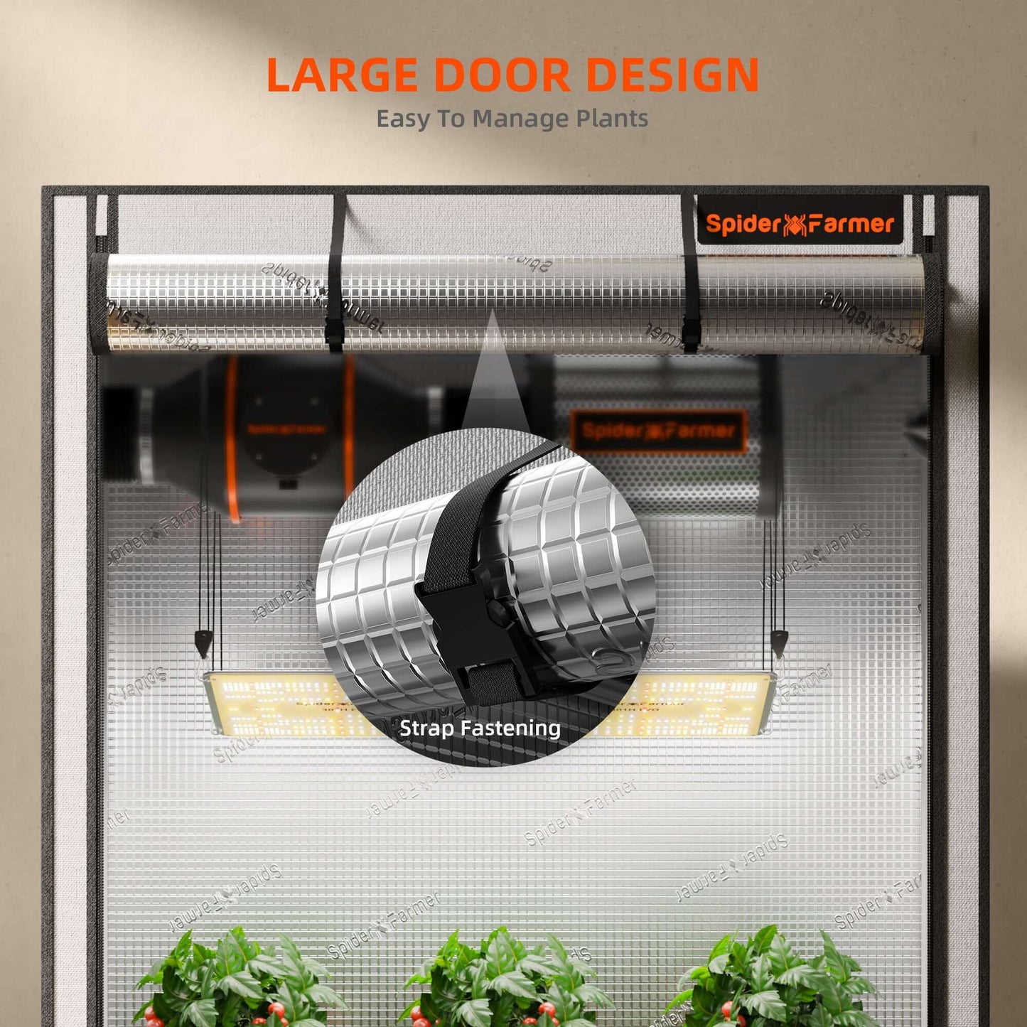 Spider Farmer 4' 8" x 2' 4" x 6' 6" (140 x 70 x 200 cm) Pro White Indoor Grow Tent - Midwest Grow LLC