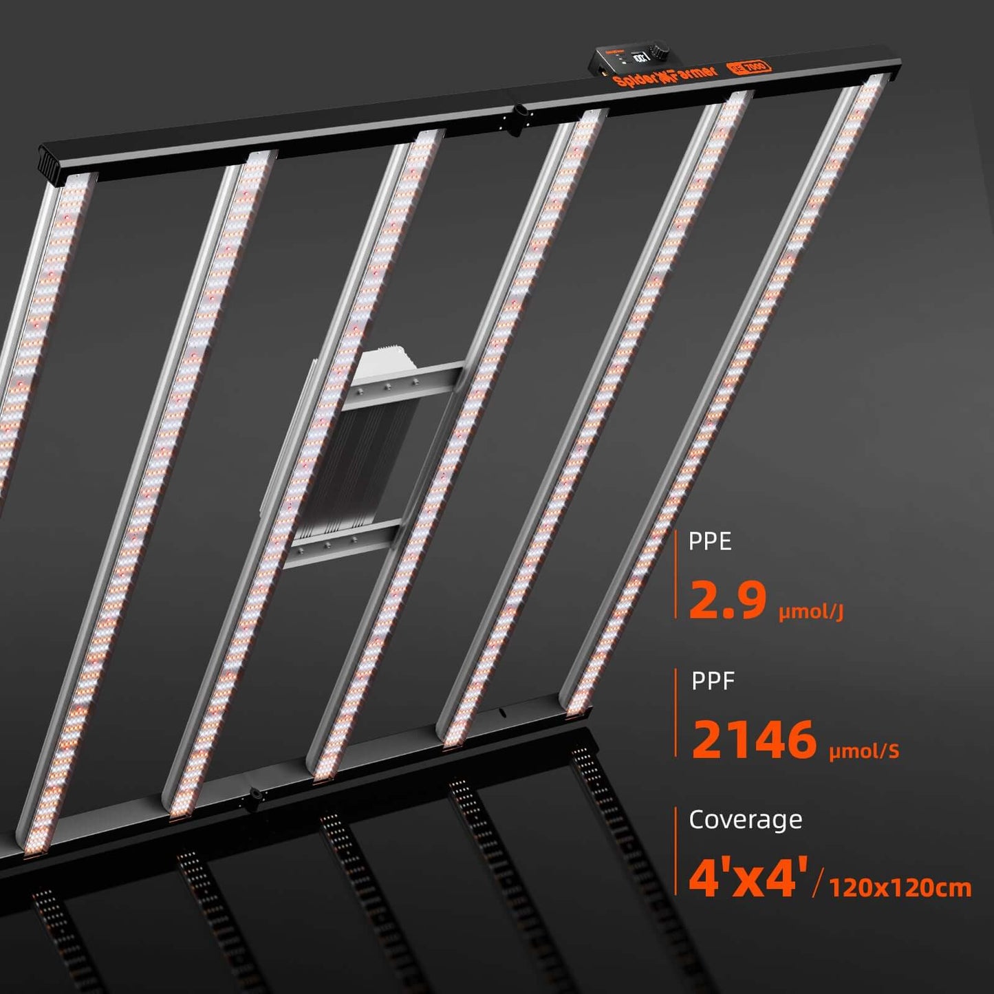 Spider Farmer SE7000 LED Grow Light + 5' x 5' Grow Tent + 6" Inline Fan Combo with GGS Controller Kits + 6" Clip Fan - Midwest Grow LLC