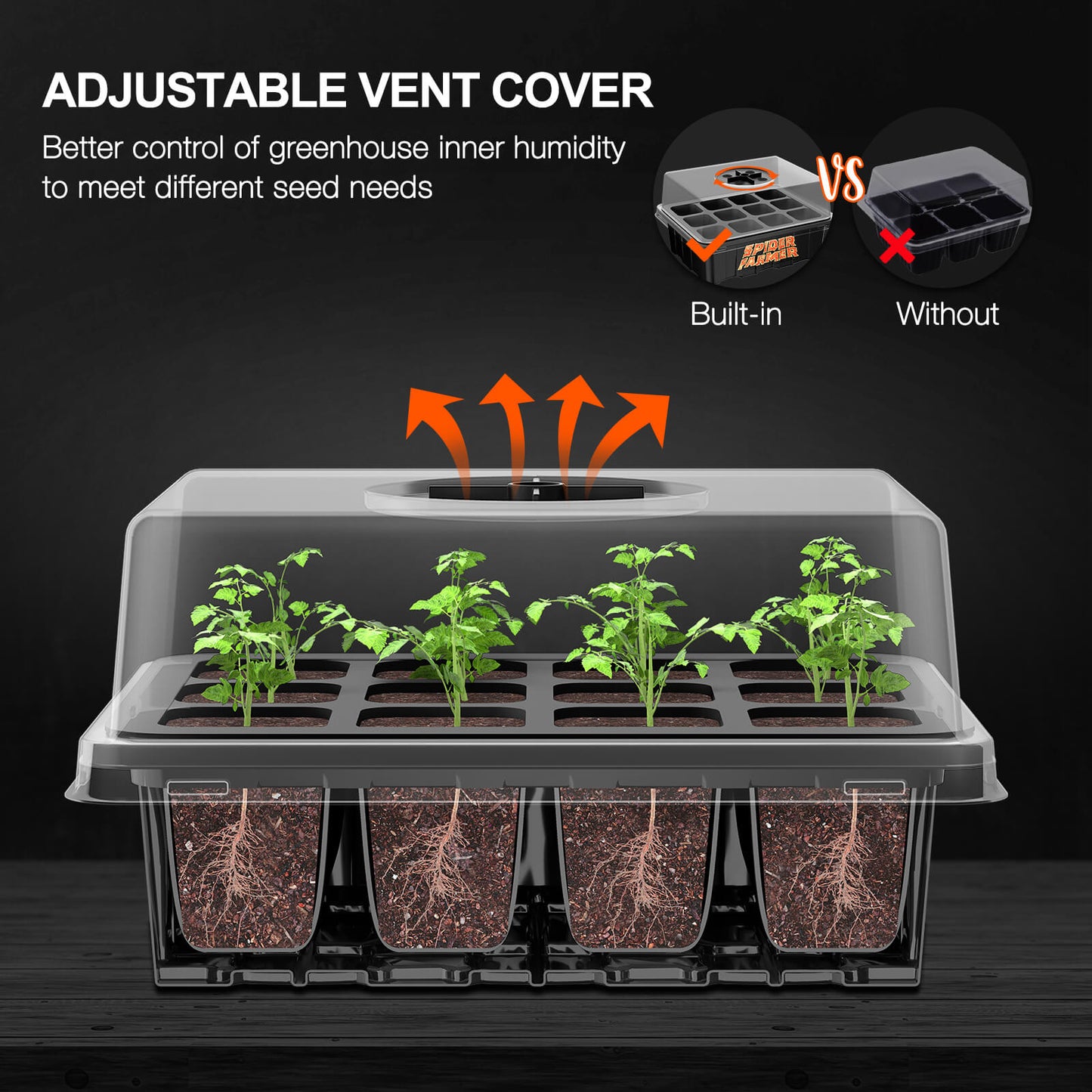 Spider Farmer Seed Starting Trays 4 Pack - Midwest Grow LLC