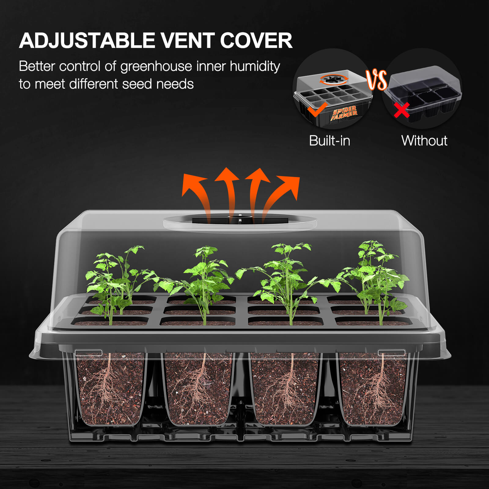 Spider Farmer Seed Starting Trays 4 Pack - Midwest Grow LLC