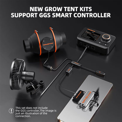 Spider Farmer SF2000 LED Grow Light + 2' x 4' Grow Tent + Inline Fan Combo with Speed Controller - Midwest Grow LLC