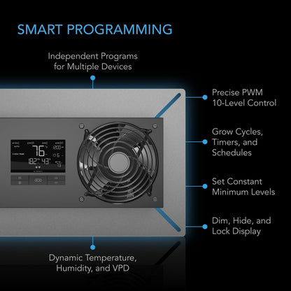 AC Infinity AIRTITAN T8-N, Crawlspace and Basement Ventilator Fan, Temperature and Humidity Controller, IP-44 Rated, Intake