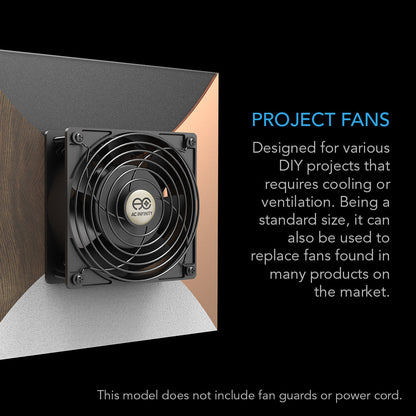AC Infinity AXIAL 1238W, 120V AC Muffin Fan with Wire-Leads Adapter, 120mm x 38mm High Speed - Midwest Grow LLC