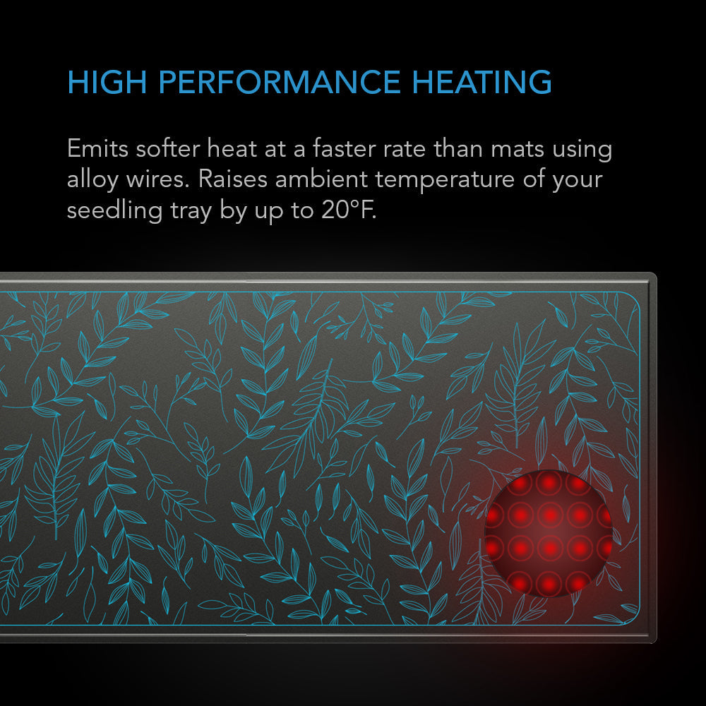 AC Infinity SUNCORE A1, Seedling Heat Mat, IP-67 Waterproof, 3" x 20" - Midwest Grow LLC