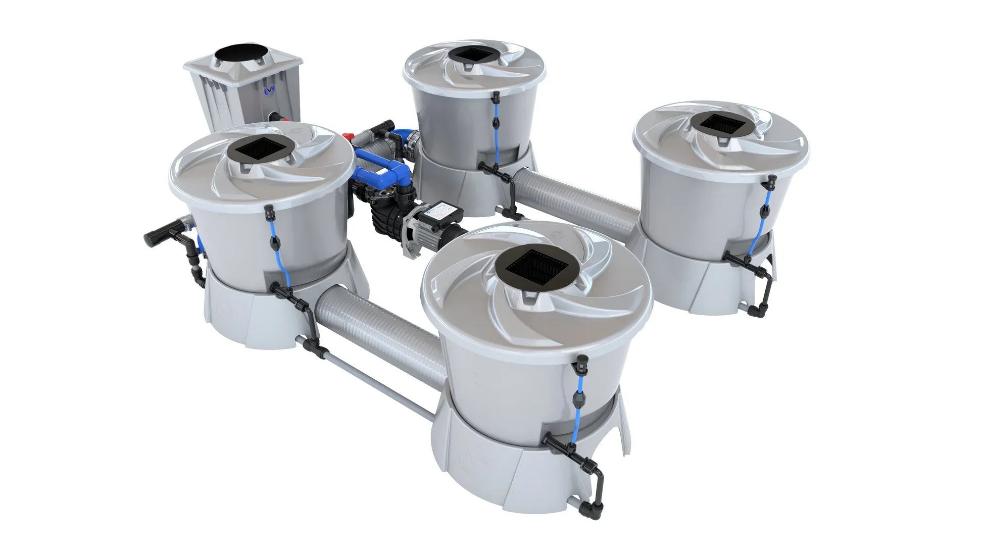 ALIEN Hydroponics V-SYSTEM 4 Pot 2 Row Kit - Midwest Grow LLC