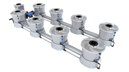 ALIEN Hydroponics V-SYSTEM 8 Pot 2 Row Kit - Midwest Grow LLC