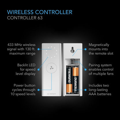 AC Infinity CLOUDWAY S12, Whole House EC Fan, 1600 CFM, Energy Efficient with Wireless Controller - Midwest Grow LLC