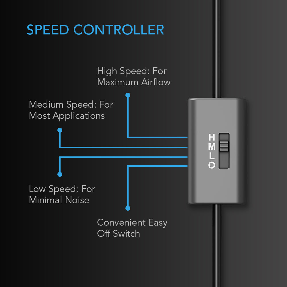 AC Infinity MULTIFAN S3, Quiet USB Cooling Fan, 120mm - Midwest Grow LLC