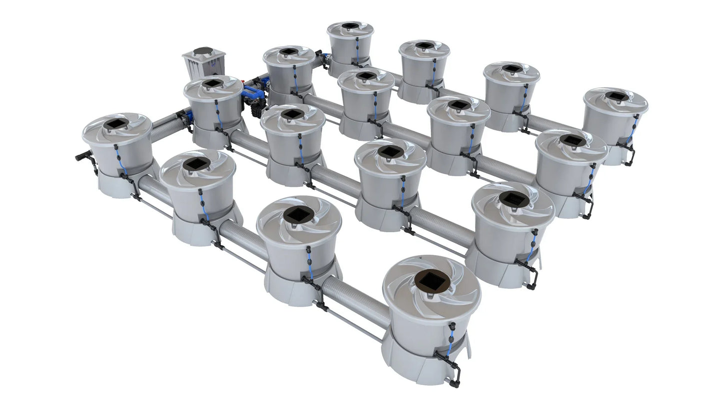 ALIEN Hydroponics V-SYSTEM 16 Pot 4 Row Kit