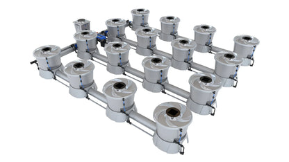 ALIEN Hydroponics V-SYSTEM 16 Pot 4 Row Kit