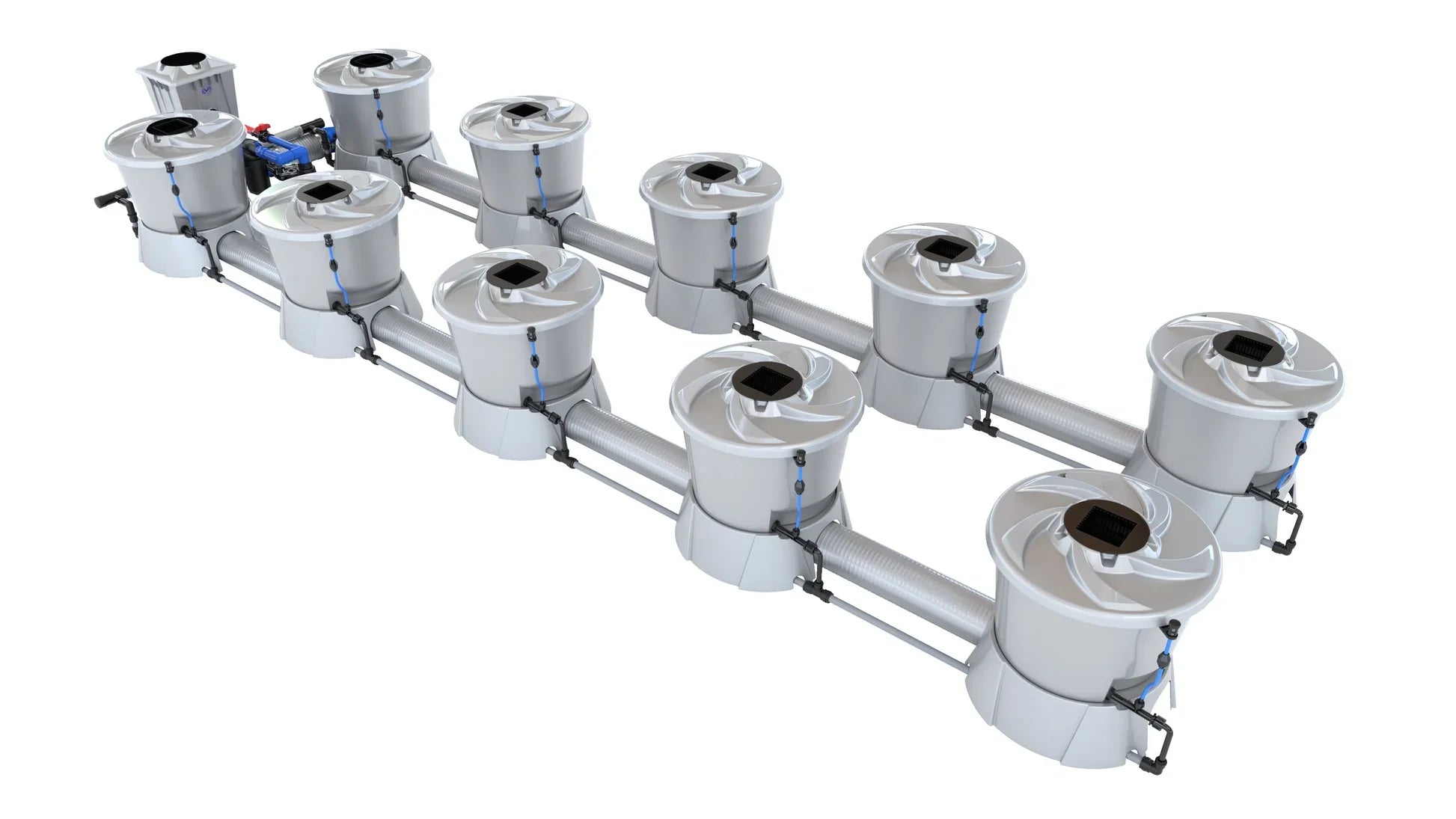ALIEN Hydroponics V-SYSTEM 10 Pot 2 Row Kit - Midwest Grow LLC