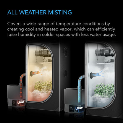 AC Infinity CLOUDFORGE T5, Environmental Plant Humidifier, 9L, Smart Controls, Targeted Vaporizing - Midwest Grow LLC