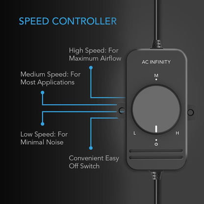 AC Infinity Fan Speed Controller for AC Axial Muffin Fans, Single - Midwest Grow LLC