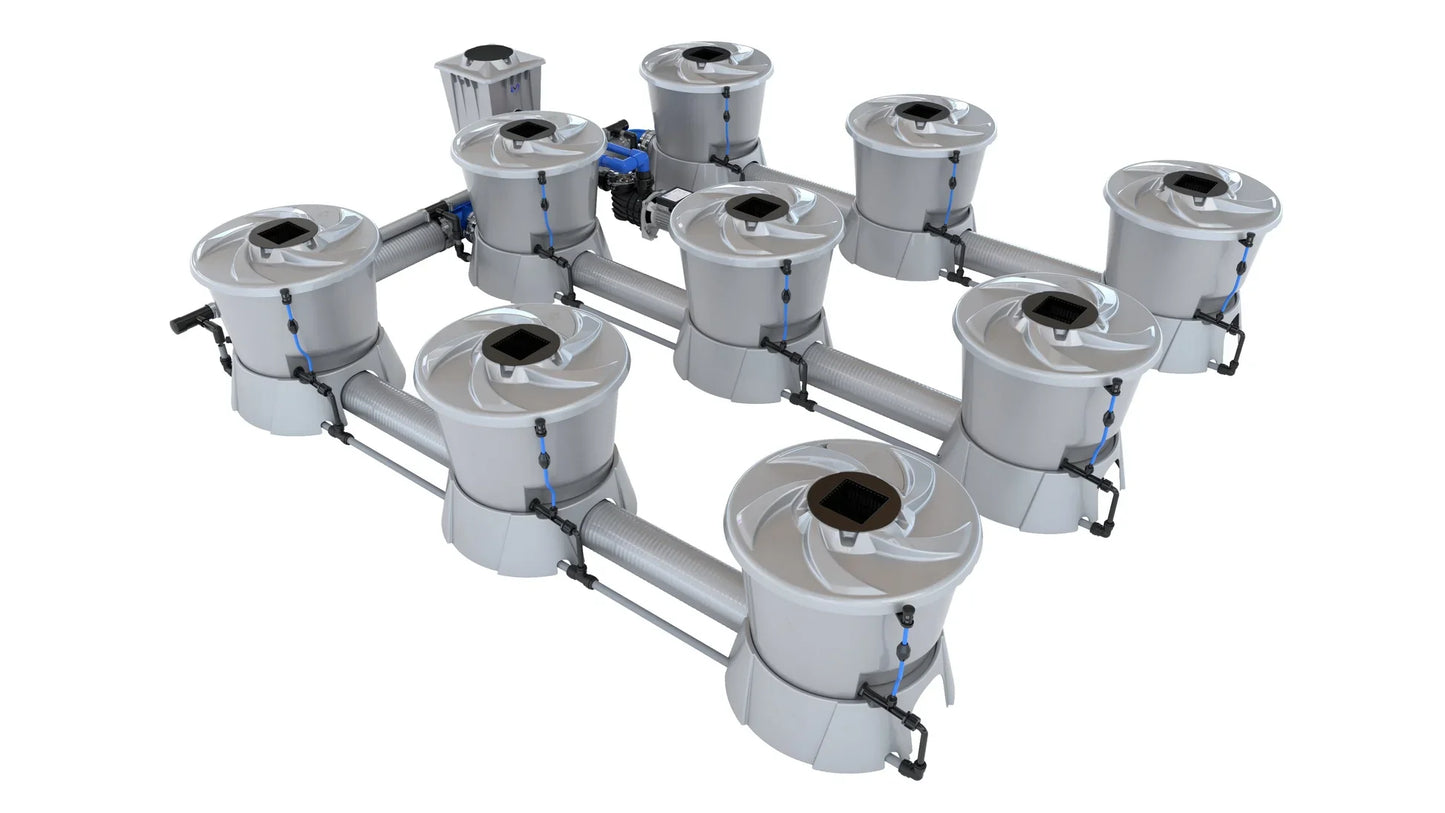 ALIEN Hydroponics V-SYSTEM 9 Pot 3 Row Kit - Midwest Grow LLC