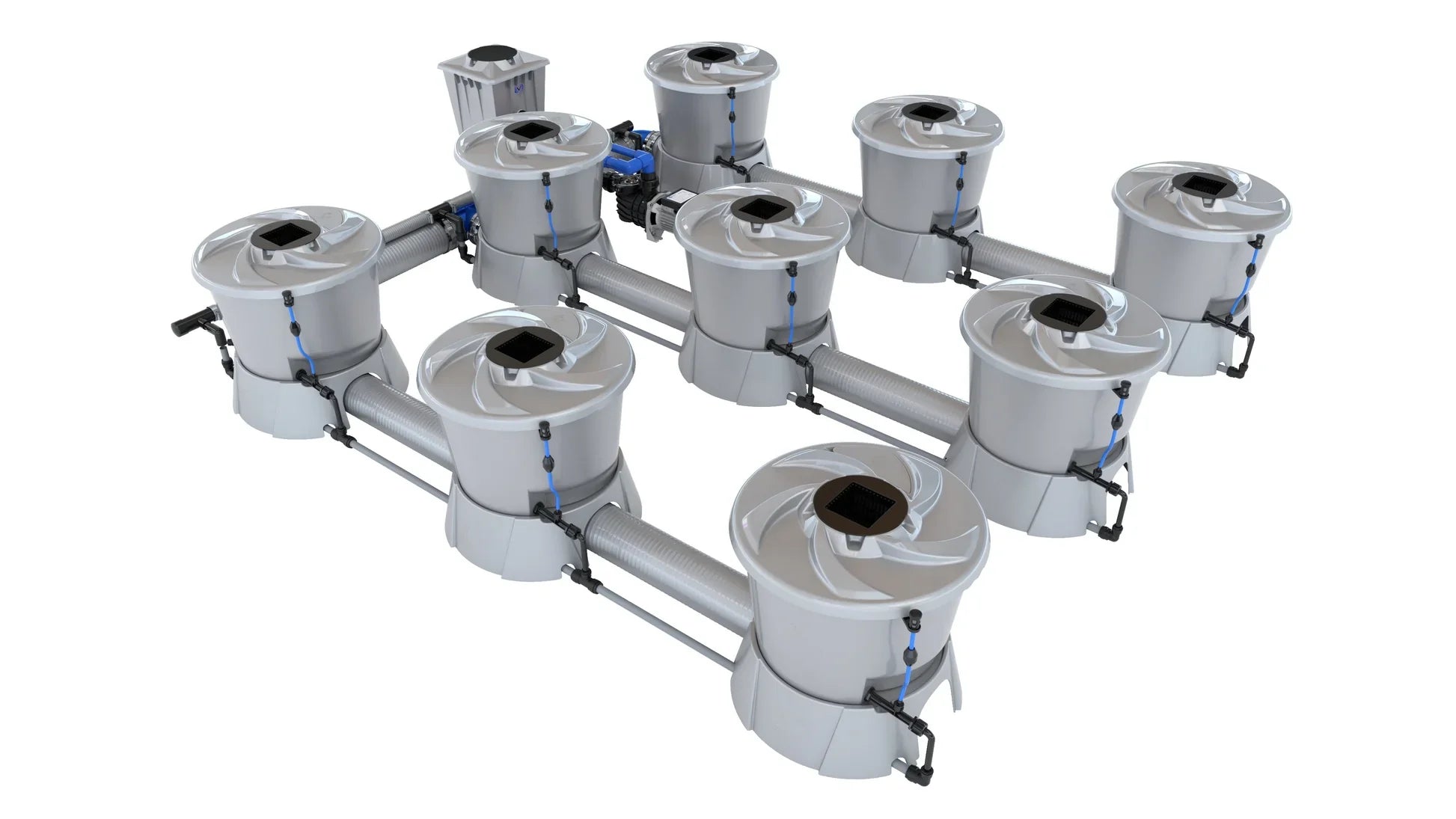 ALIEN Hydroponics V-SYSTEM 9 Pot 3 Row Kit - Midwest Grow LLC