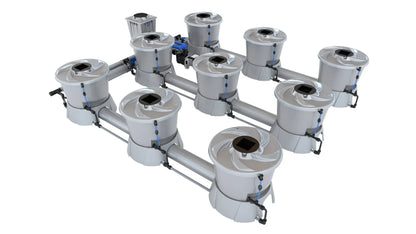 ALIEN Hydroponics V-SYSTEM 9 Pot 3 Row Kit - Midwest Grow LLC