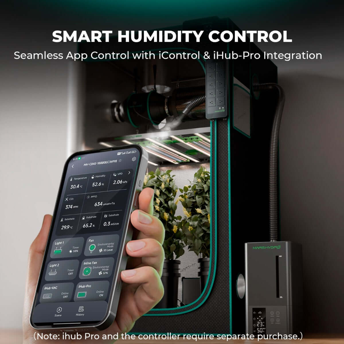 Mars Hydro 5L Ultrasonic Cool Mist Plant Humidifier - Midwest Grow LLC