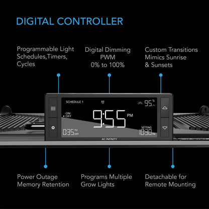 AC Infinity IONGRID T24, Full Spectrum LED Grow Light 260W, Samsung LM301H, 2x4 Ft. Coverage - Midwest Grow LLC