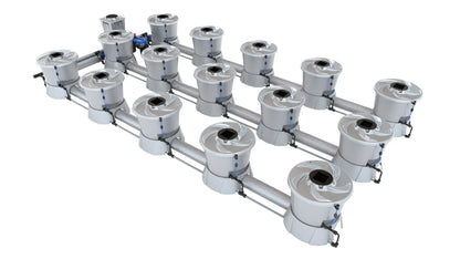 ALIEN Hydroponics V-SYSTEM 15 Pot 3 Row Kit