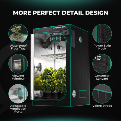 Mars Hydro 2' 4" x 2' 4" x 5' 4" (70cm x 70cm x 160cm) Indoor Grow Tent - Midwest Grow LLC