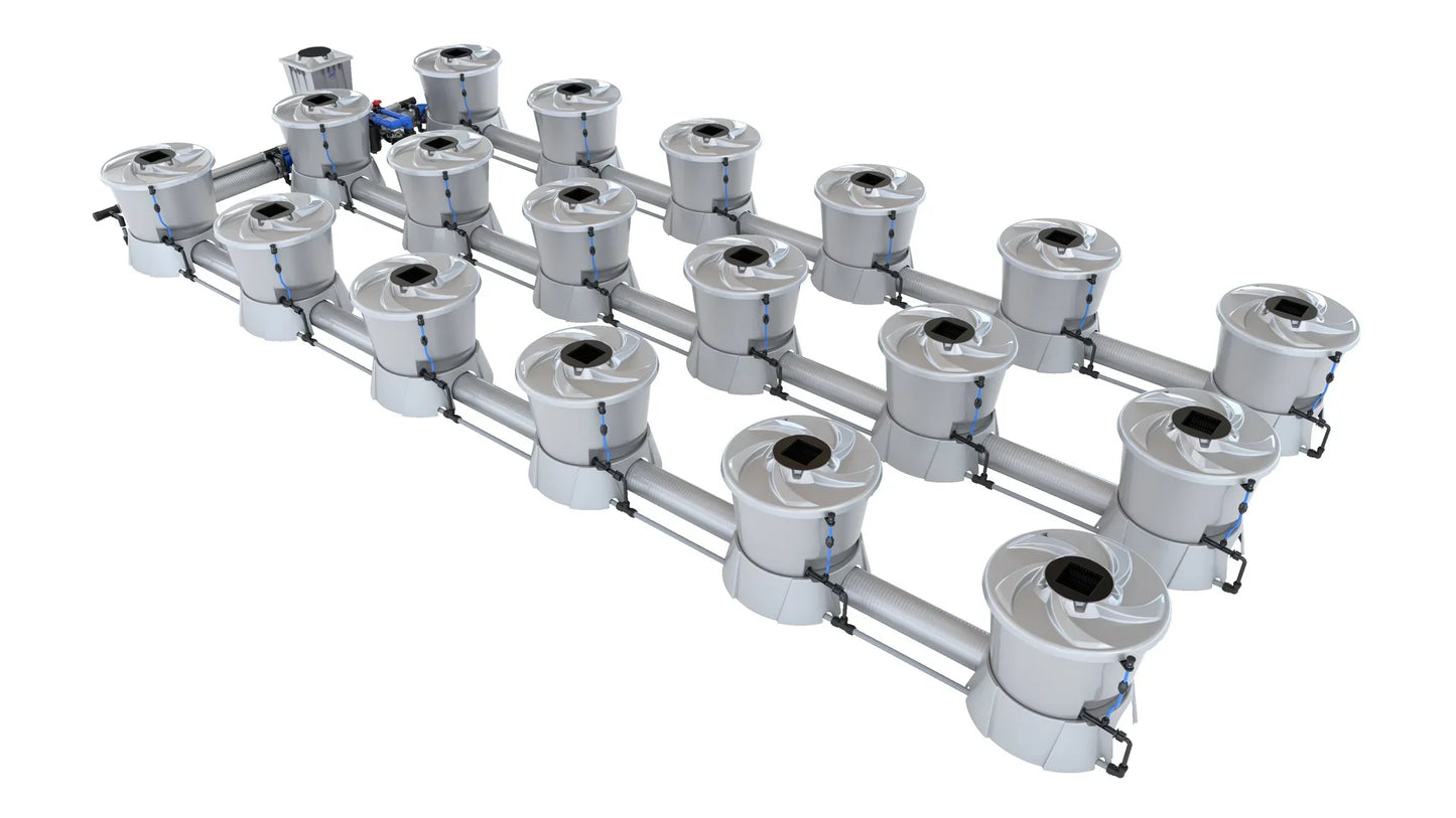 ALIEN Hydroponics V-SYSTEM 18 Pot 3 Row Kit