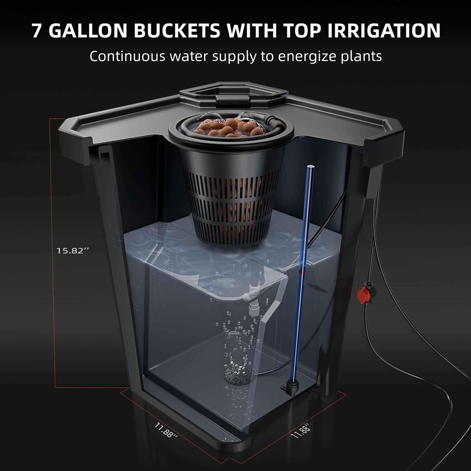 Spider Farmer Deep Water Culture Hydroponics Grow System with Top Drip Kit - 2 Bucket Kit - Midwest Grow LLC