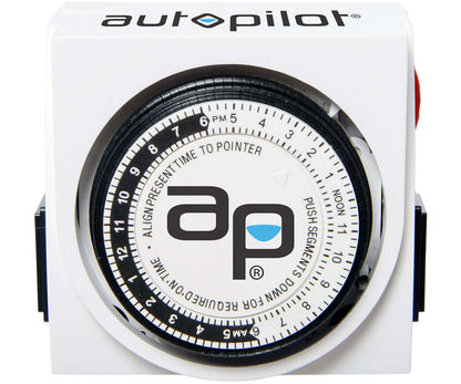 Autopilot Dual-Outlet Analog Grounded Timer, 1725W, 15A, 24 Hour