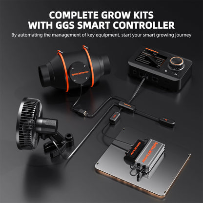 Spider Farmer SF1000 LED Grow Light + 2' x 2' Grow Tent + Inline Fan Combo with Speed Controller - Midwest Grow LLC