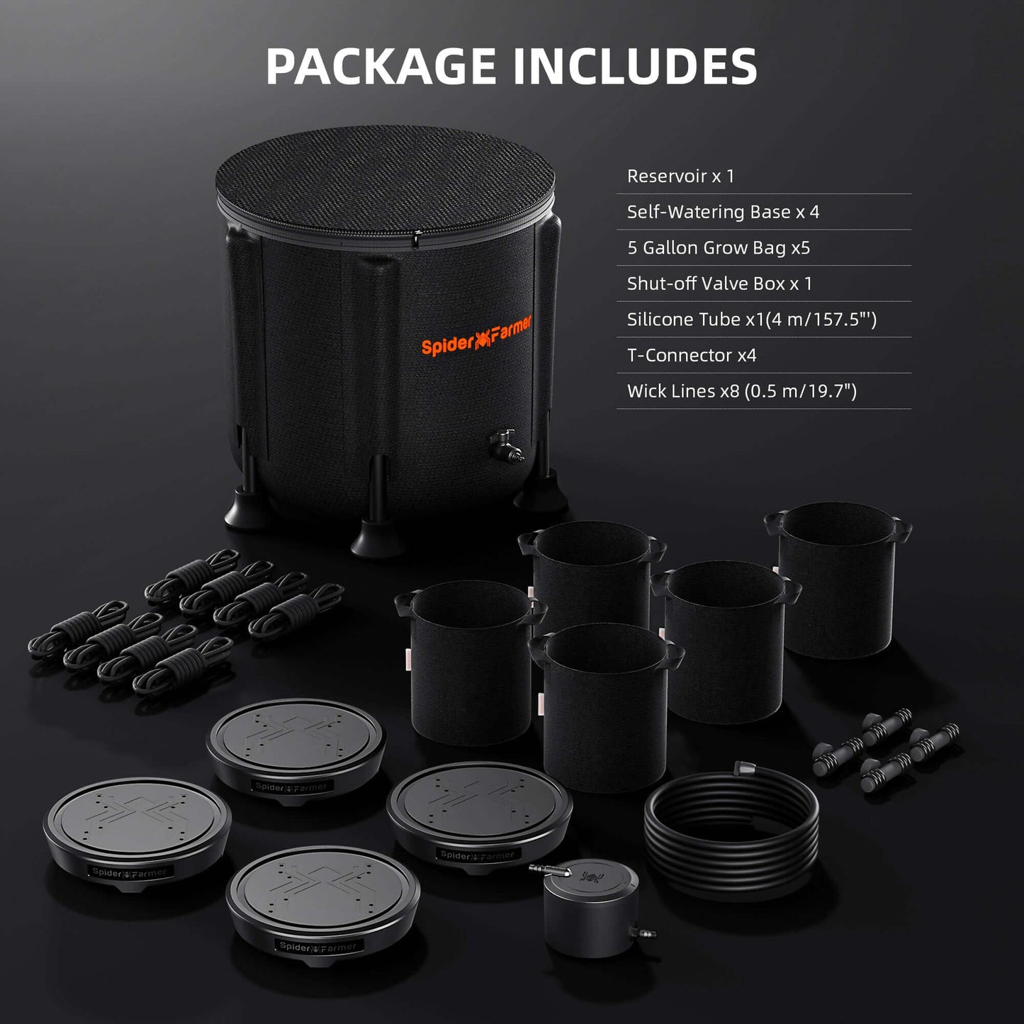Spider Farmer 4 Self-watering System Kits - Midwest Grow LLC