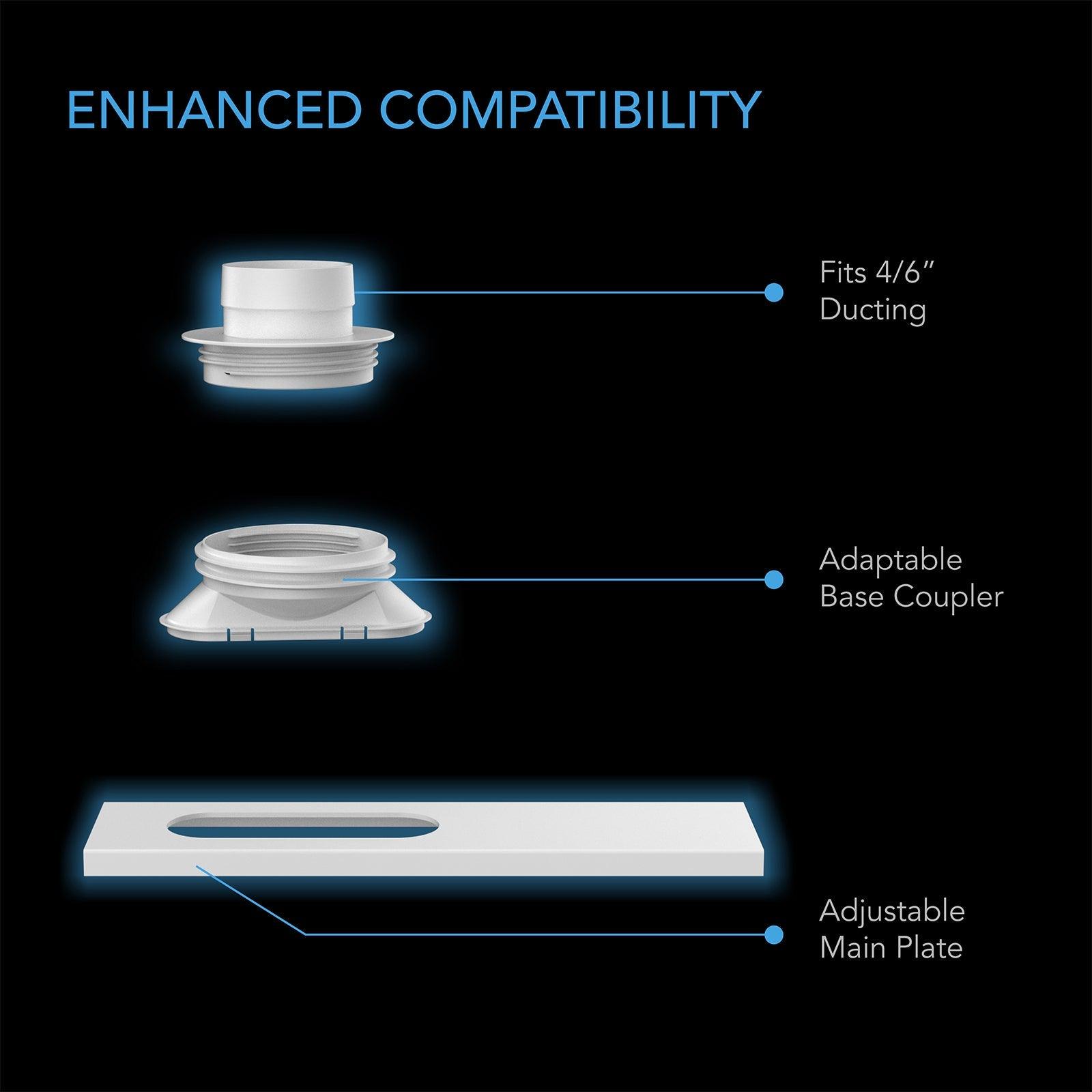 AC Infinity Window Duct Kit, Adjustable Vent Port for Inline Fans - Midwest Grow LLC