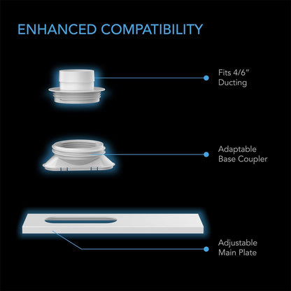 AC Infinity Window Duct Kit, Adjustable Vent Port for Inline Fans - Midwest Grow LLC