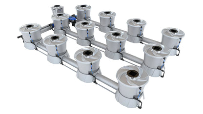ALIEN Hydroponics V-SYSTEM 12 Pot 3 Row Kit - Midwest Grow LLC