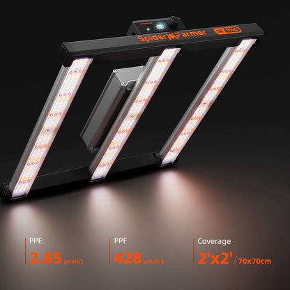 Spider Farmer SE1500 150W Dimmable Full Spectrum LED Grow Light - Midwest Grow LLC