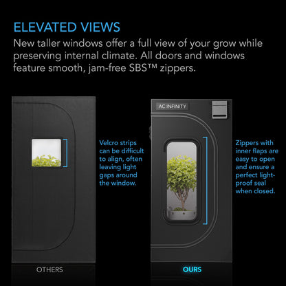 AC Infinity CLOUDLAB 722, Advance Grow Tent 2x2, 2000D Diamond Mylar Canvas, 24" x 24" x 72" - Midwest Grow LLC