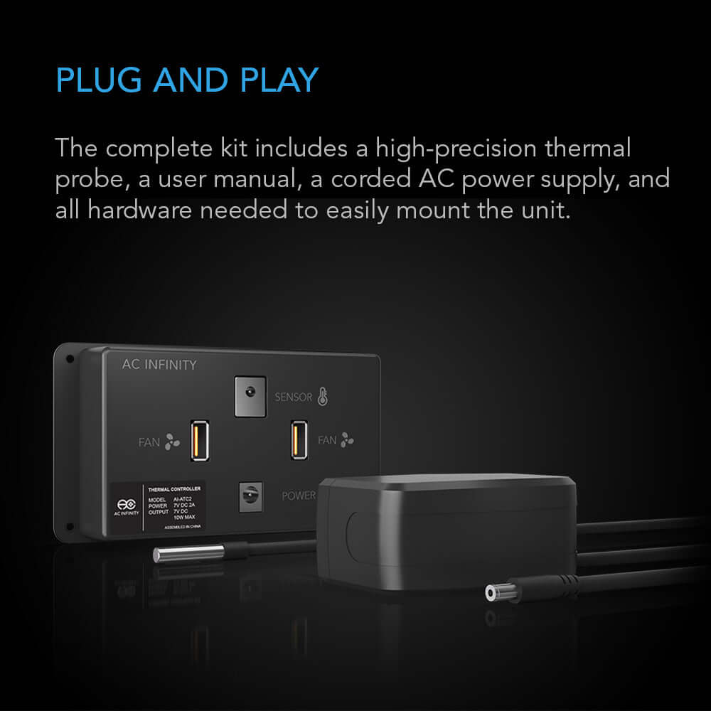 AC Infinity CONTROLLER 2, Intelligent Thermal Fan Controller, Single Zone - Midwest Grow LLC
