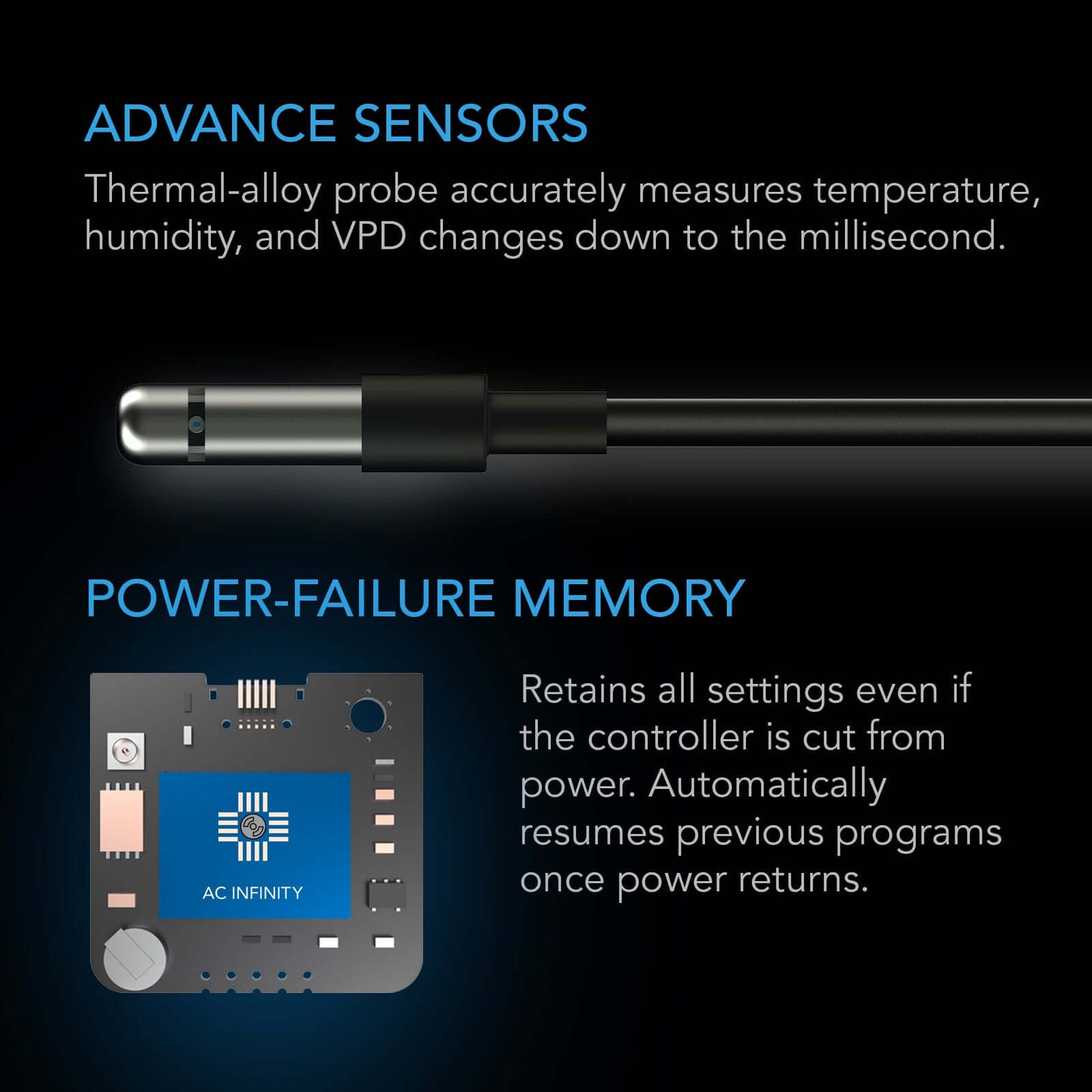 AC Infinity CONTROLLER 79 PRO, Independent Programs for Two Devices, Dynamic VPD, Temperature, Humidity, Scheduling, Data App, Bluetooth + WiFi - Midwest Grow LLC