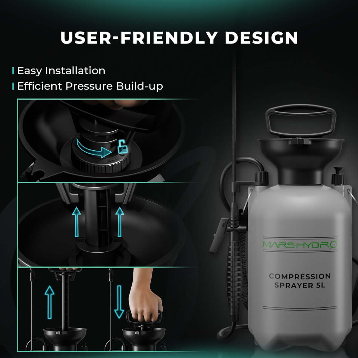 Mars Hydro 1.35 Gallon Pump Pressure Sprayer - Midwest Grow LLC