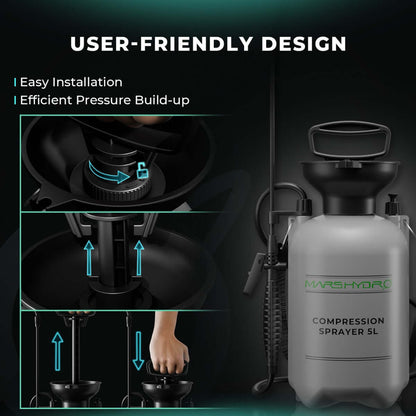 Mars Hydro 1.35 Gallon Pump Pressure Sprayer - Midwest Grow LLC