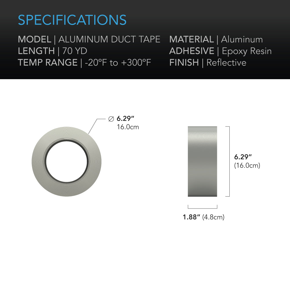 AC Infinity Ducting Tape, 70-Yard Aluminum Foil