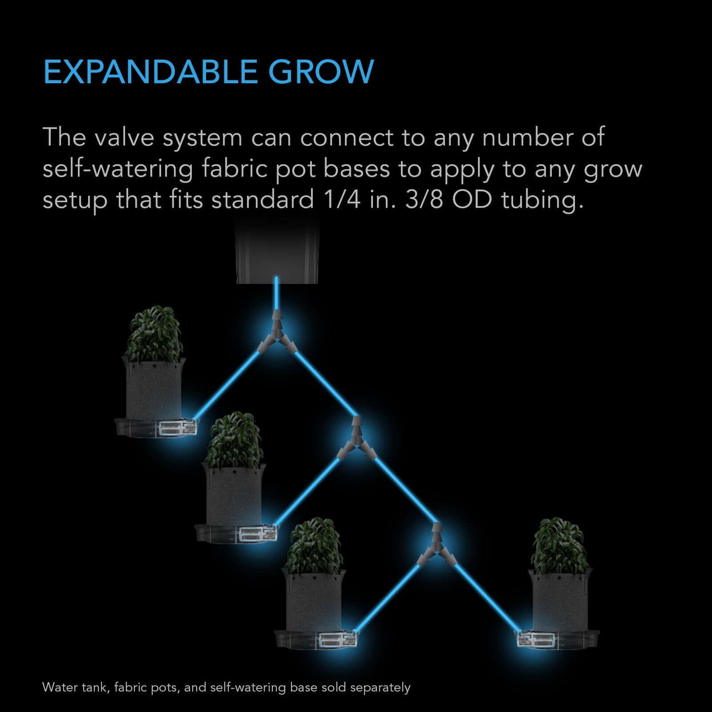 AC Infinity Auto-Fill Upgrade Valve Kit for Self-Watering Base, Enables Automatic Refills from Larger Reservoir, 4-Pack - Midwest Grow LLC