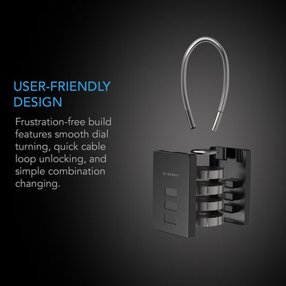 AC Infinity Combination Lock, Flexible Steel Cable Loop, 2-Pack - Midwest Grow LLC