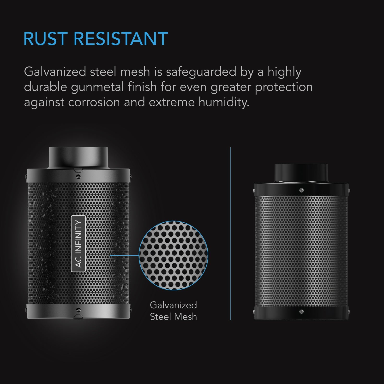 AC Infinity Duct Carbon Filter, Australian Charcoal, 4-Inch - Midwest Grow LLC