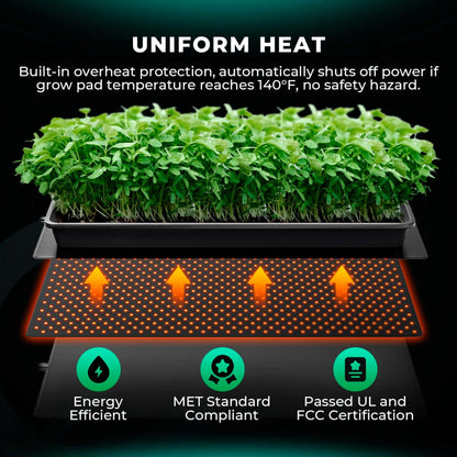 Mars Hydro 10'' x 20.75'' Seedling Heat Mat and Digital Thermostat Combo - Midwest Grow LLC