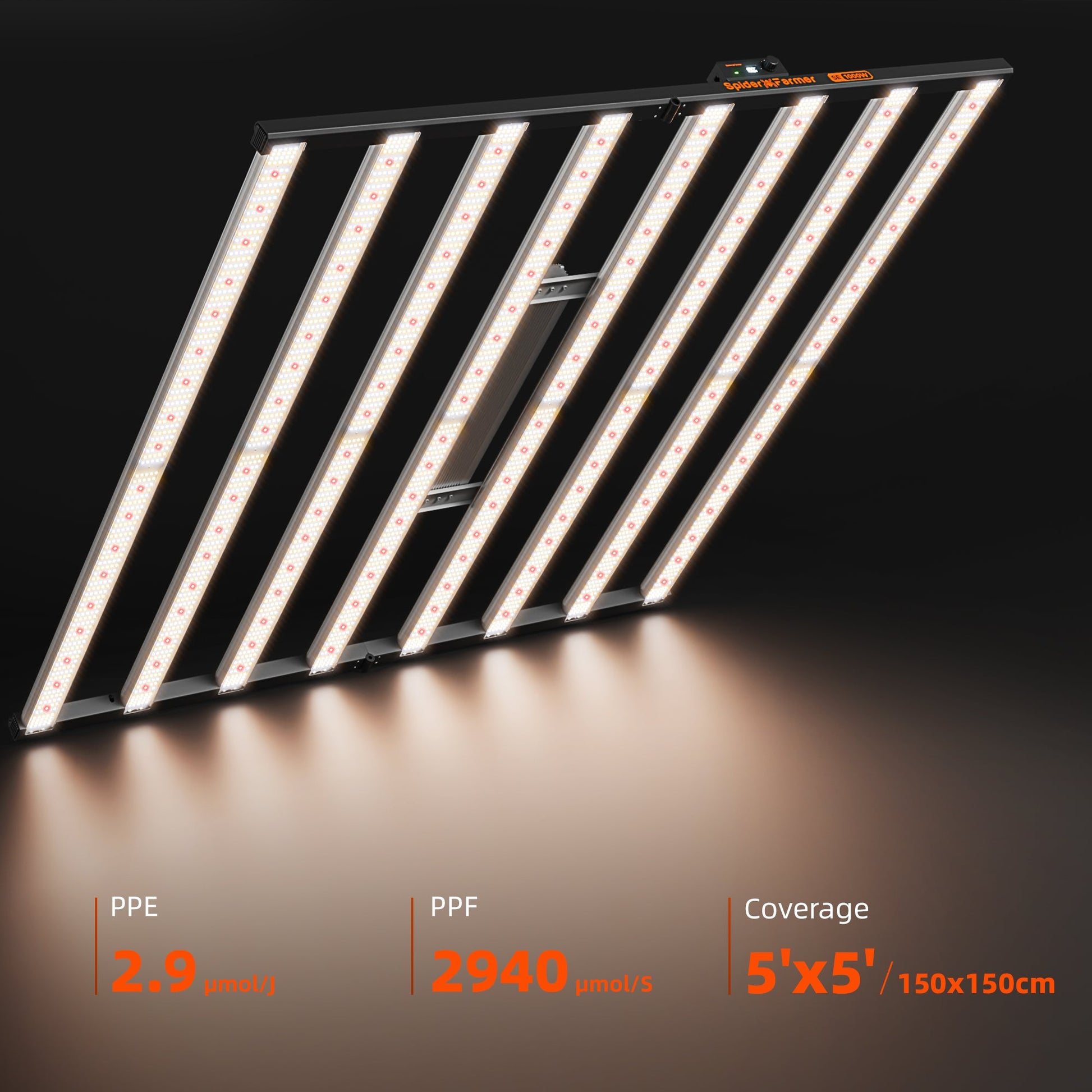 Spider Farmer SE1000W 1000W Dimmable Full Spectrum CO2 LED Grow Light - Midwest Grow LLC