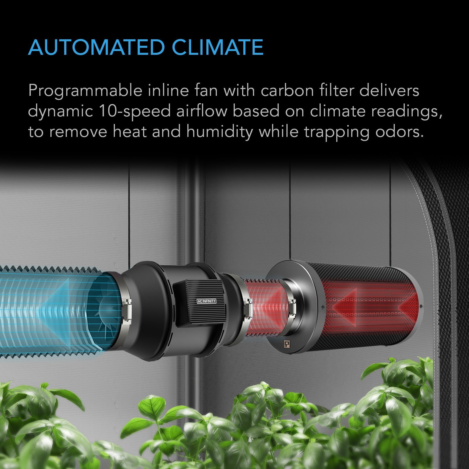 AC Infinity Advance Grow Tent System 4x4, 4-Plant Kit, Integrated Smart Controls to Automate Ventilation, Circulation, Full Spectrum LED Grow Light - Midwest Grow LLC