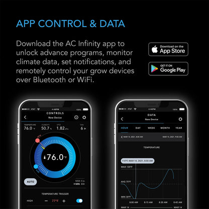 AC Infinity CONTROLLER 69 PRO+, Independent Programs for Eight Devices, Dynamic VPD, Temperature, Humidity, Scheduling, Cycles, Levels Control, Data App, Bluetooth + WiFi - Midwest Grow LLC