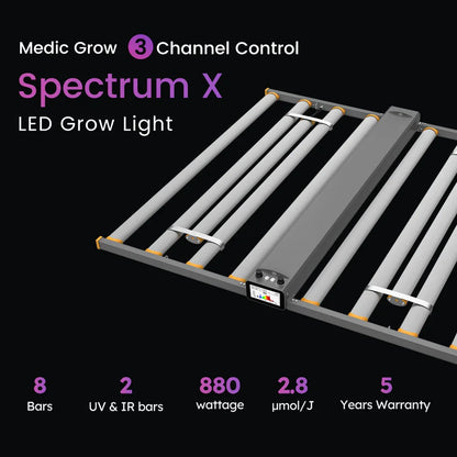 Medic Grow Spectrum X 880W LED Grow Light - Midwest Grow LLC