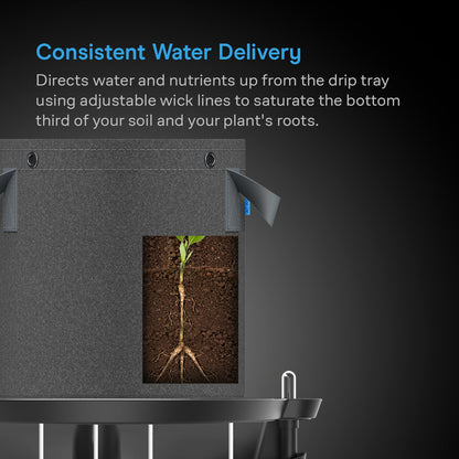 AC Infinity Self-Watering Fabric Pot Base, 4-Pack - Midwest Grow LLC