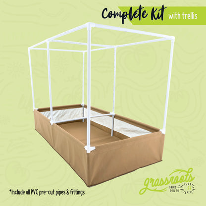 Grassroots Complete Kit Living Soil Fabric Bed - Midwest Grow LLC