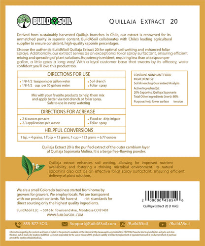 Quillaja Saponaria Extract Powder 20% - Midwest Grow LLC